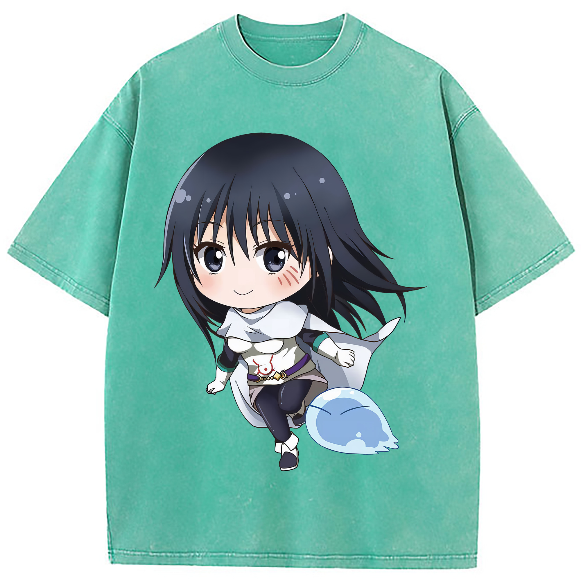 （画像用） 転スラ Regarding Reincarnated to Slime 綿100% ヴィンテージ風 半袖Tシャツ（フロントプリント）